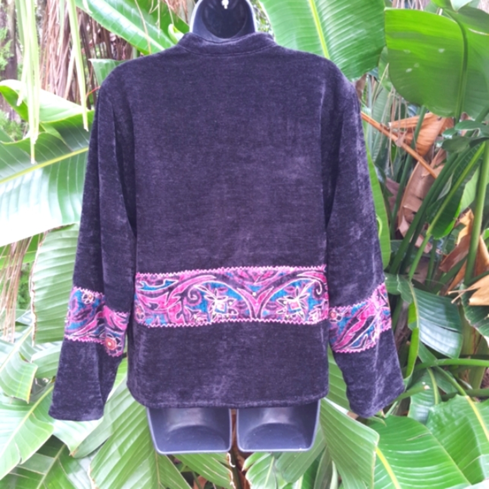 velvet patchwork jacket - Picture 4 of 6